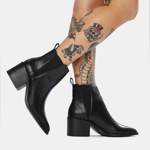 STEVE MADDEN Audience Chelsea Leather Ankle Boots Booties - Size 9.5 - Picture 15 of 15